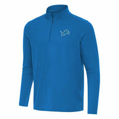 Detroit Lions Antigua Intent Quarter-Zip Pullover Top Blue