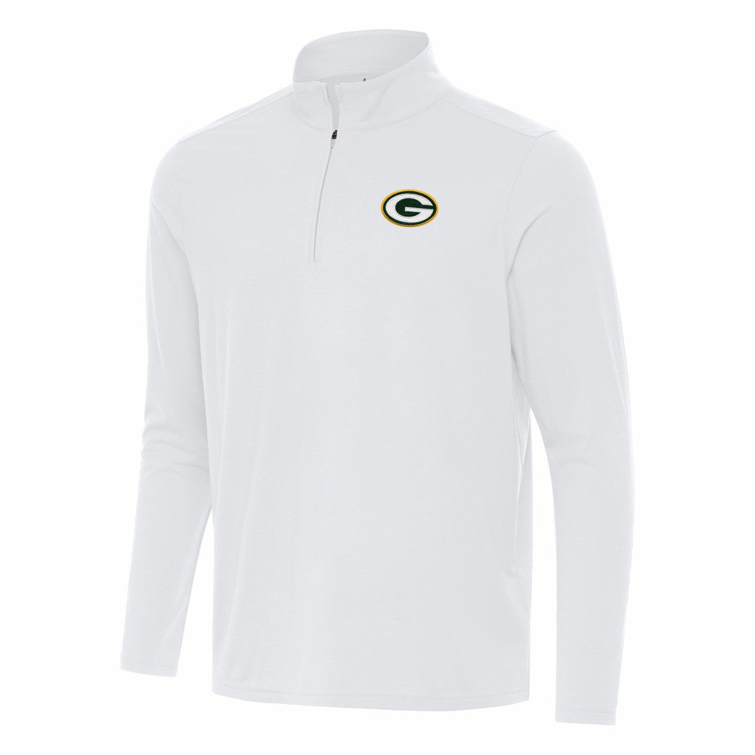 Green Bay Packers Antigua Intent Quarter-Zip Pullover Top White