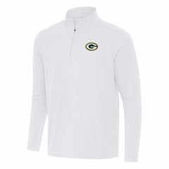 Green Bay Packers Antigua Intent Quarter-Zip Pullover Top White