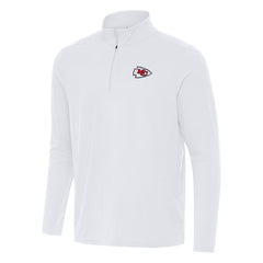 Kansas City Chiefs Antigua Intent Quarter-Zip Pullover Top White