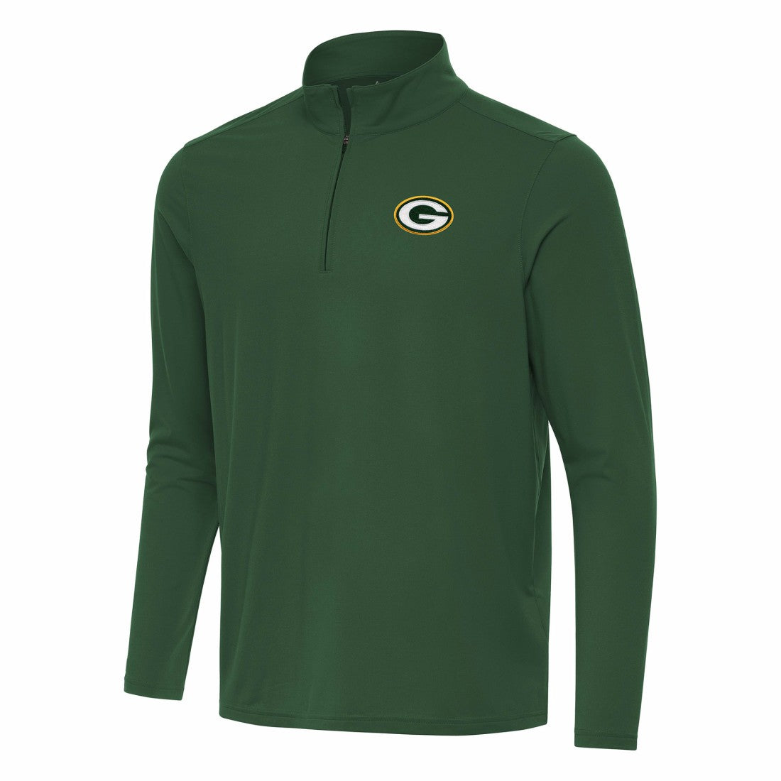 Green Bay Packers Antigua Intent Quarter-Zip Pullover Top Green