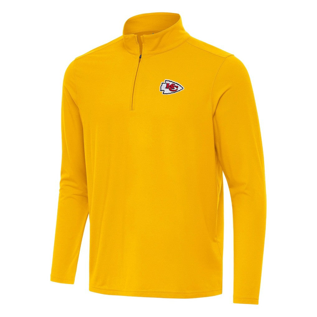 Kansas City Chiefs Antigua Intent Quarter-Zip Pullover Top Gold