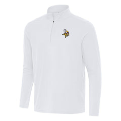 Minnesota Vikings Antigua Intent Quarter-Zip Pullover Top White