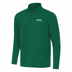 New York Jets Antigua Intent Quarter-Zip Pullover Top Green