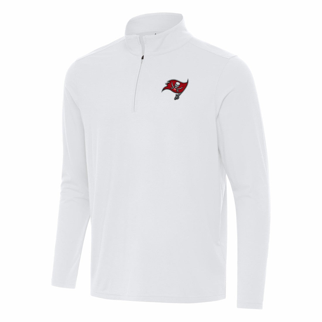 Tampa Bay Buccaneers Antigua Intent Quarter-Zip Pullover Top White