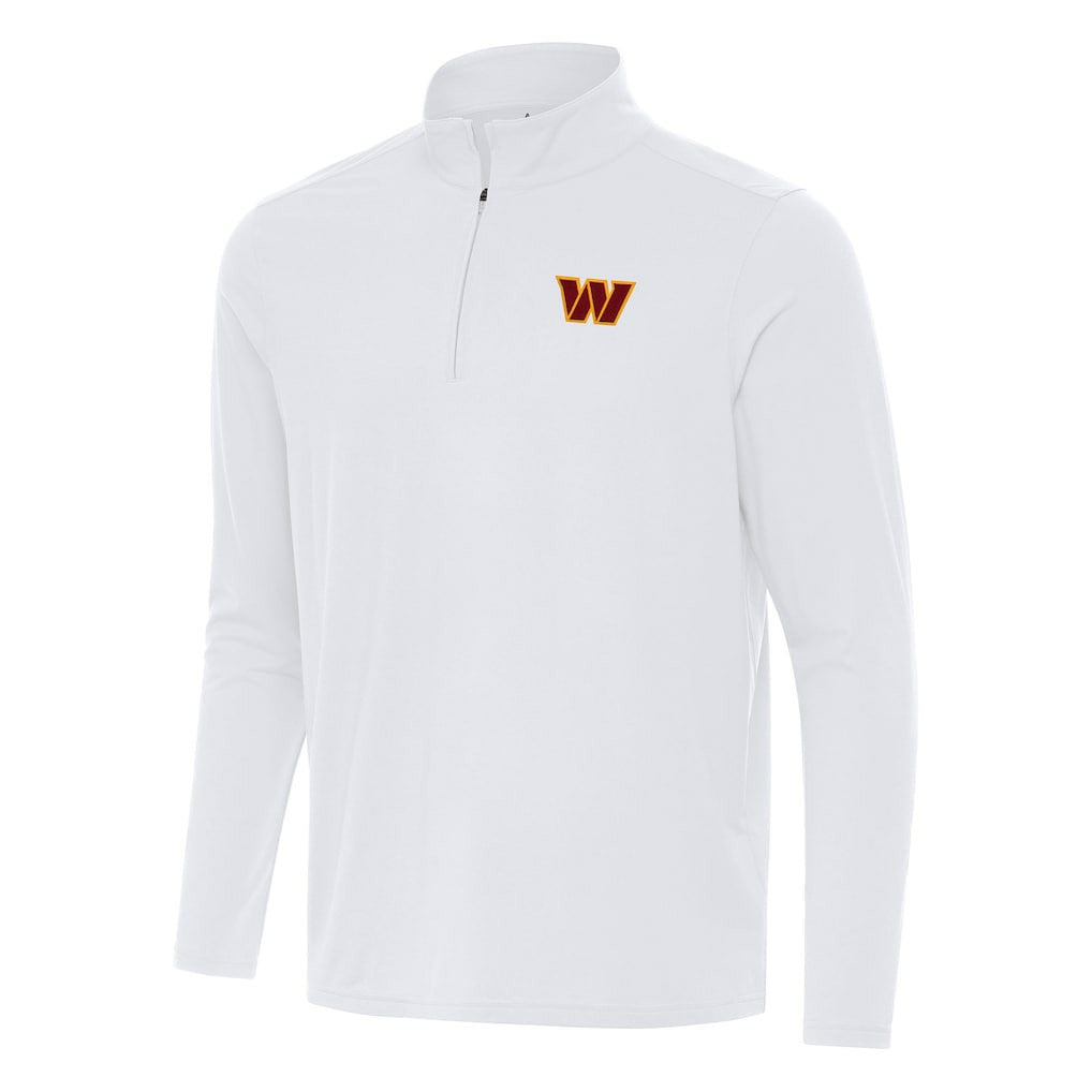 Washington Commanders Antigua Intent Quarter-Zip Pullover Top White