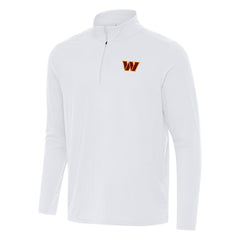 Washington Commanders Antigua Intent Quarter-Zip Pullover Top White