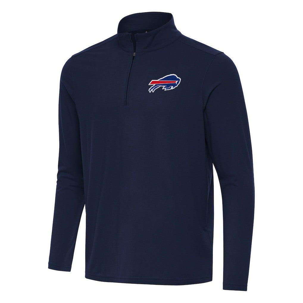 Buffalo Bills Antigua Intent Quarter-Zip Pullover Top Navy
