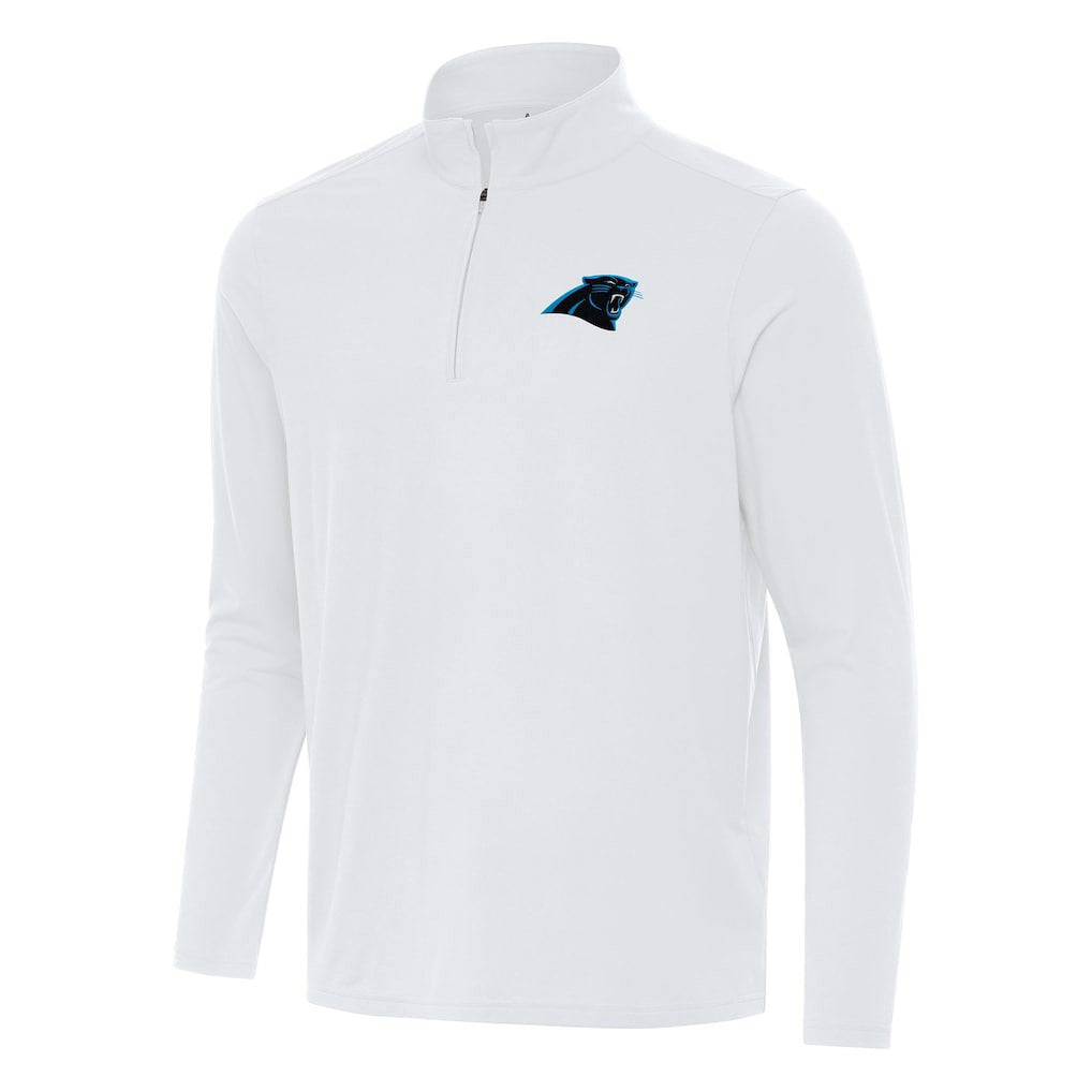 Carolina Panthers Antigua Intent Quarter-Zip Pullover Top White