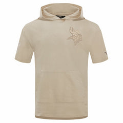 Minnesota Vikings Pro Standard Neutrals Capsule Short Sleeve Pullover Hoodie Tan