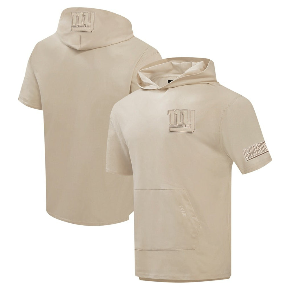 New York Giants Pro Standard Neutrals Capsule Short Sleeve Pullover Hoodie Tan