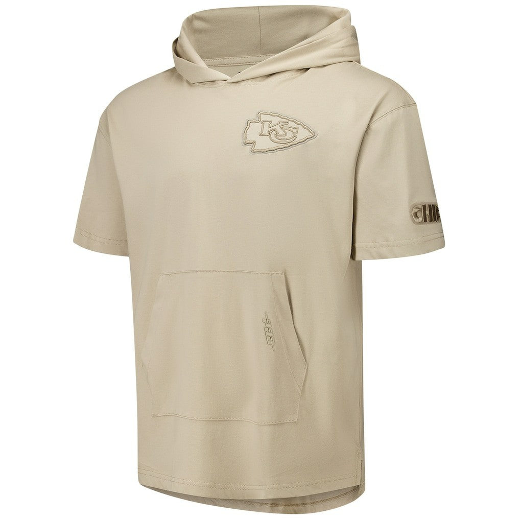 Kansas City Chiefs Pro Standard Neutrals Capsule Short Sleeve Pullover Hoodie Tan