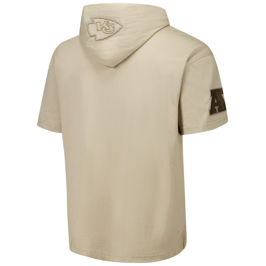 Kansas City Chiefs Pro Standard Neutrals Capsule Short Sleeve Pullover Hoodie Tan