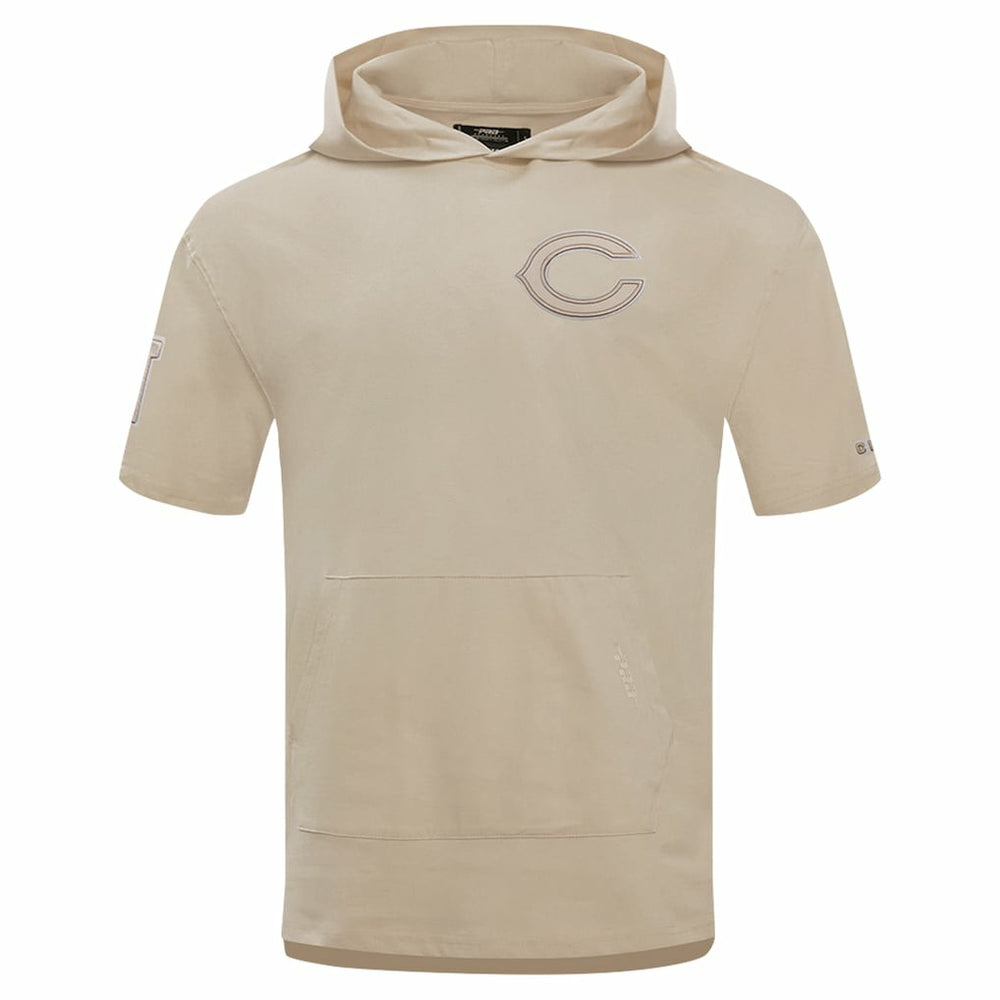 Chicago Bears Pro Standard Neutrals Capsule Short Sleeve Pullover Hoodie Tan