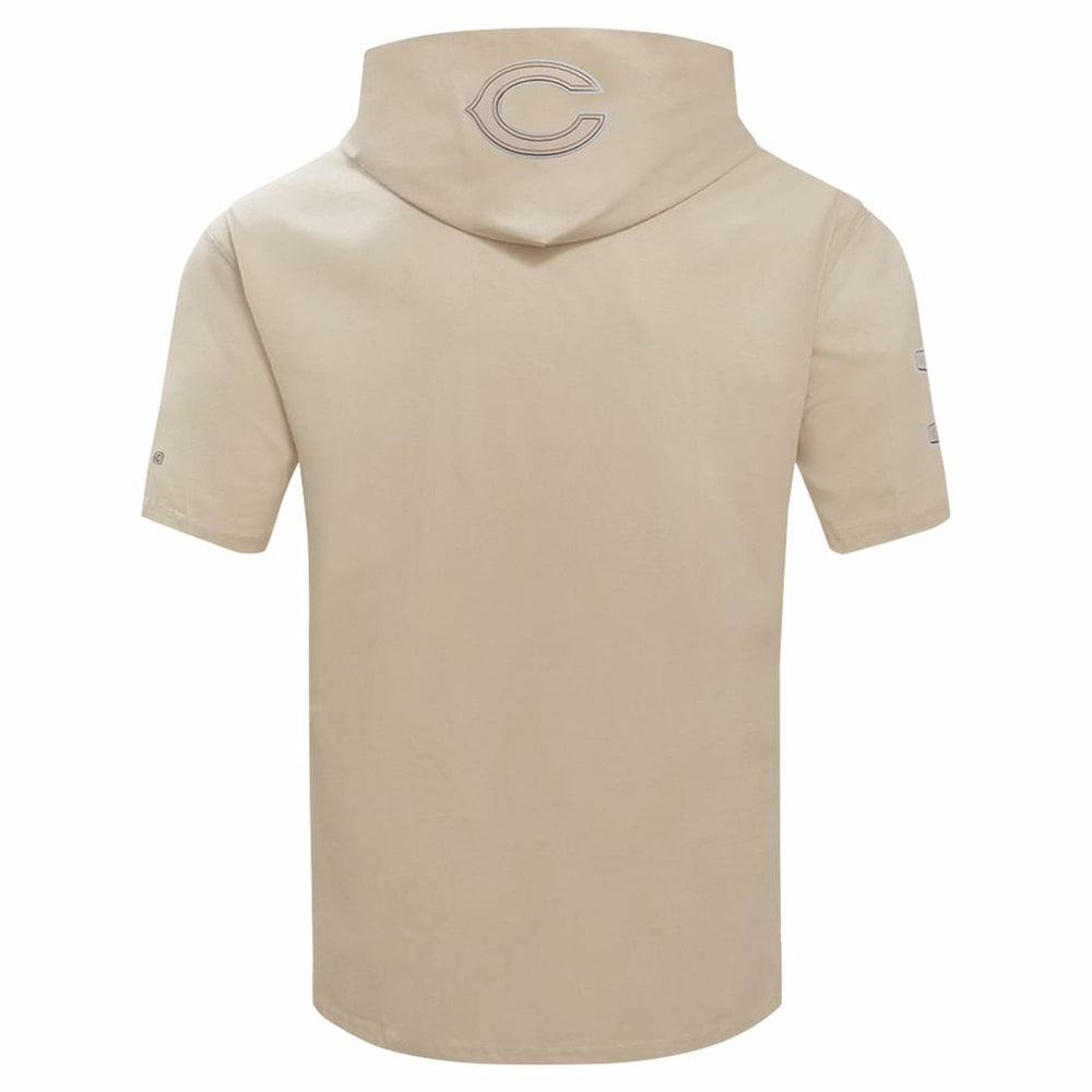 Chicago Bears Pro Standard Neutrals Capsule Short Sleeve Pullover Hoodie Tan