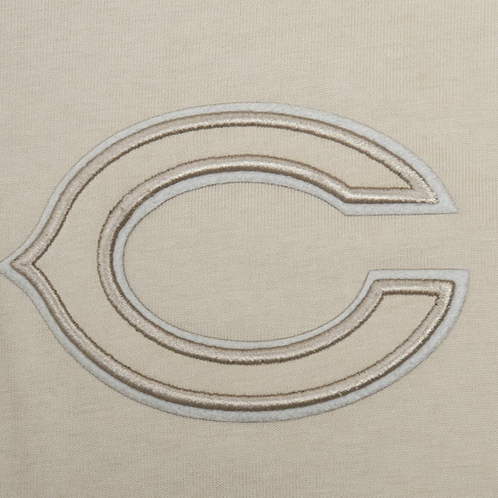 Chicago Bears Pro Standard Neutrals Capsule Short Sleeve Pullover Hoodie Tan