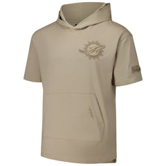 Miami Dolphins Pro Standard Neutrals Capsule Short Sleeve Pullover Hoodie Tan
