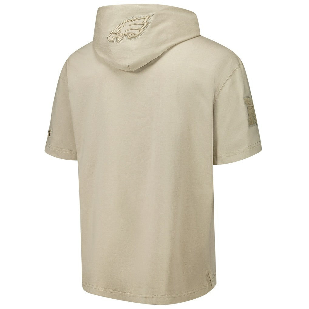 Philadelphia Eagles Pro Standard Neutrals Capsule Short Sleeve Pullover Hoodie Tan