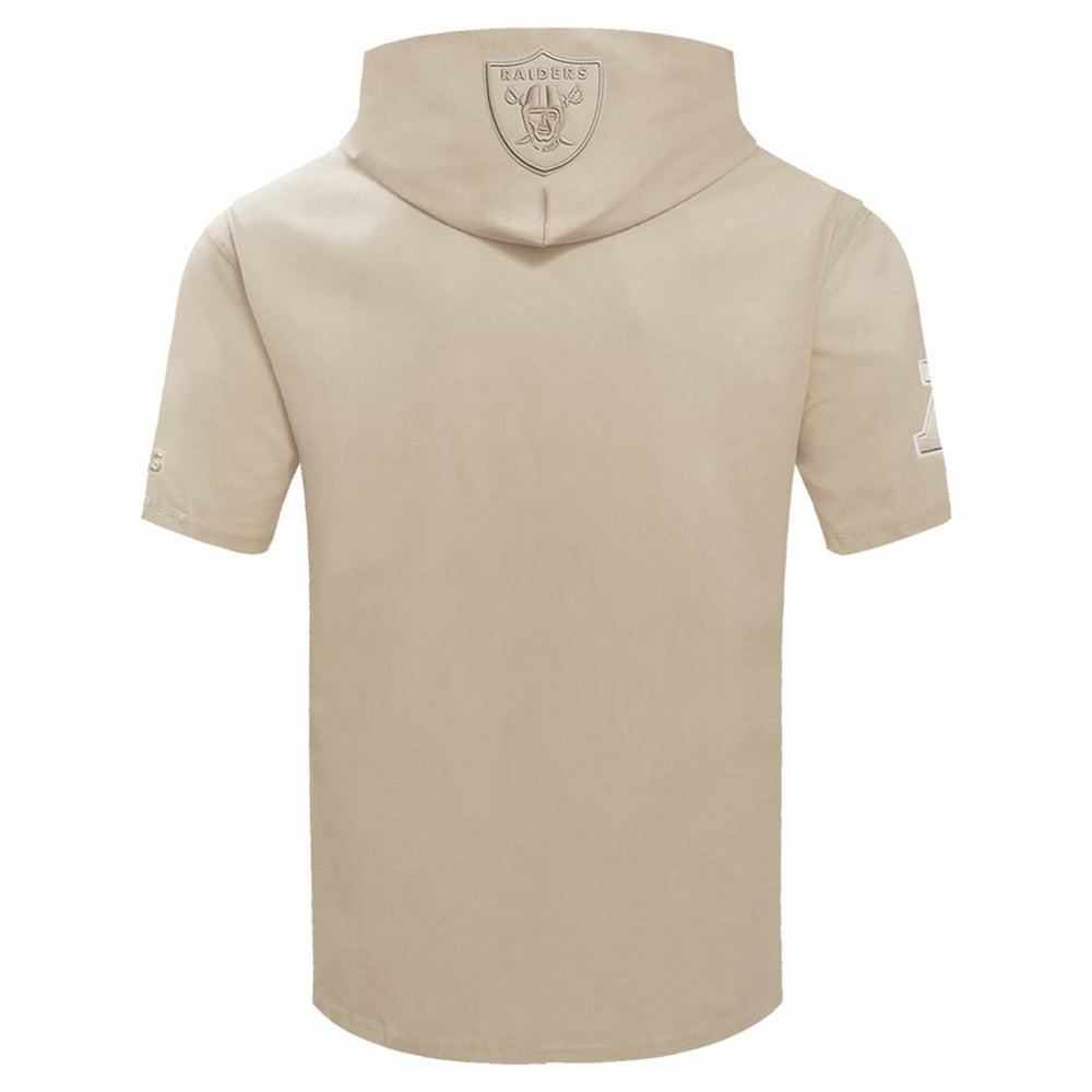 Las Vegas Raiders Pro Standard Neutrals Capsule Short Sleeve Pullover Hoodie Tan