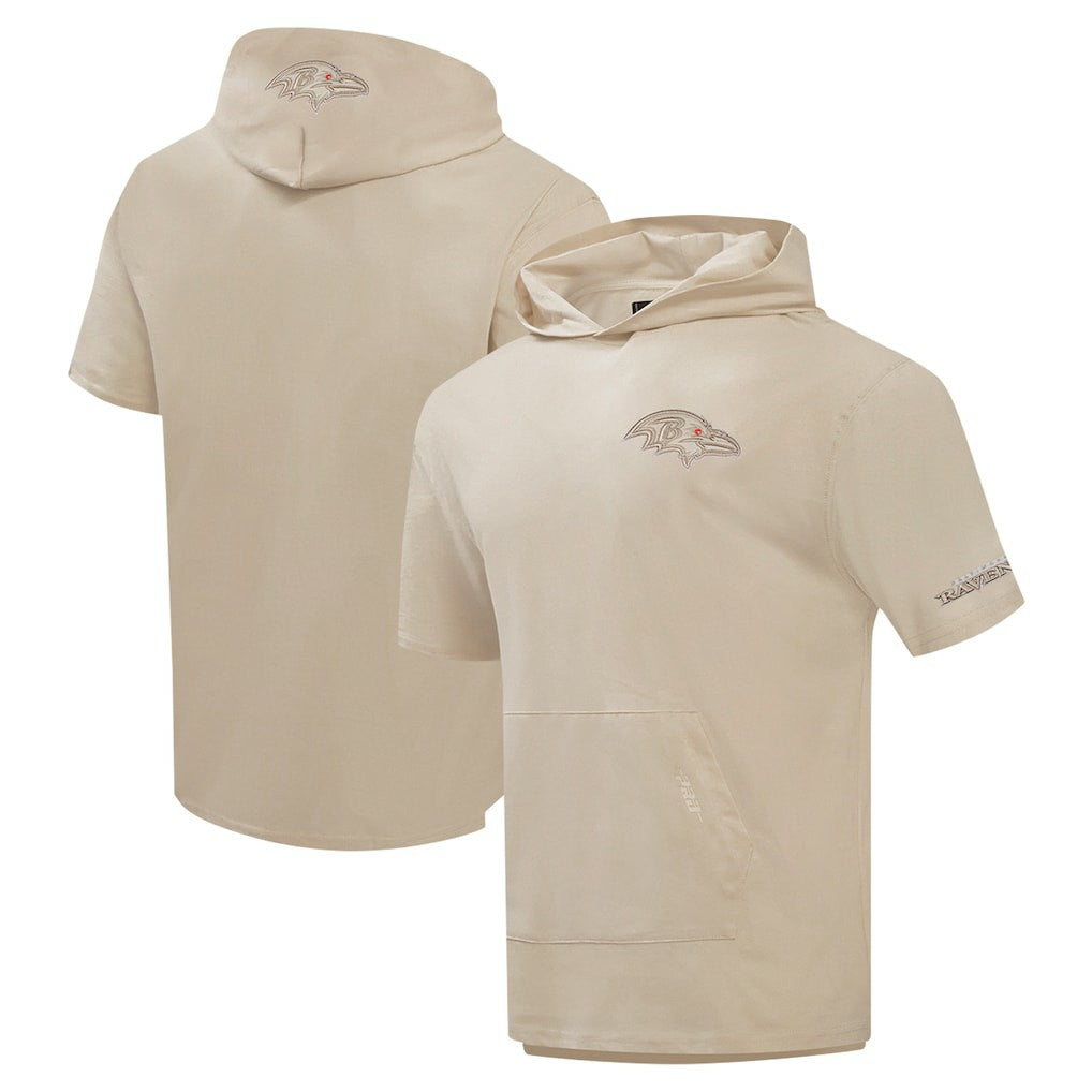 Baltimore Ravens Pro Standard Neutrals Capsule Short Sleeve Pullover Hoodie Tan