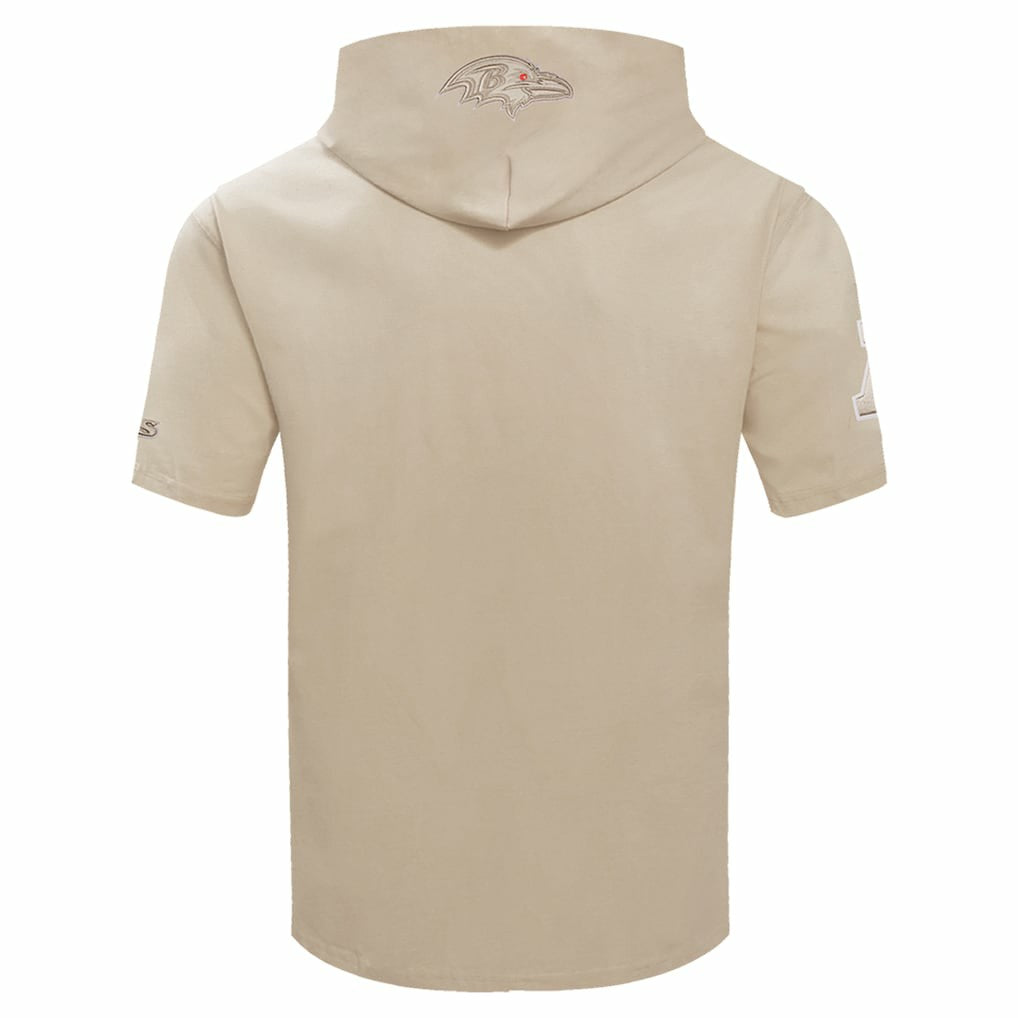Baltimore Ravens Pro Standard Neutrals Capsule Short Sleeve Pullover Hoodie Tan