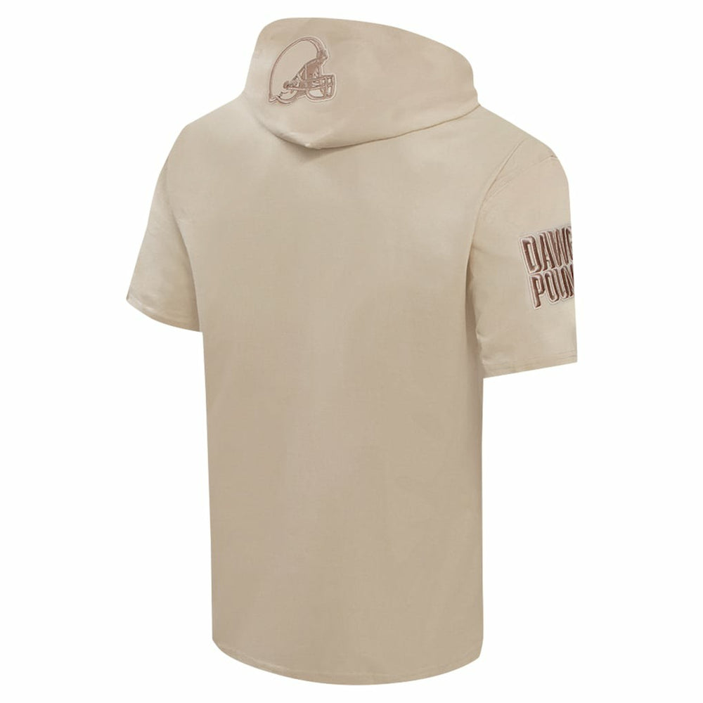 Cleveland Browns Pro Standard Neutrals Capsule Short Sleeve Pullover Hoodie Tan