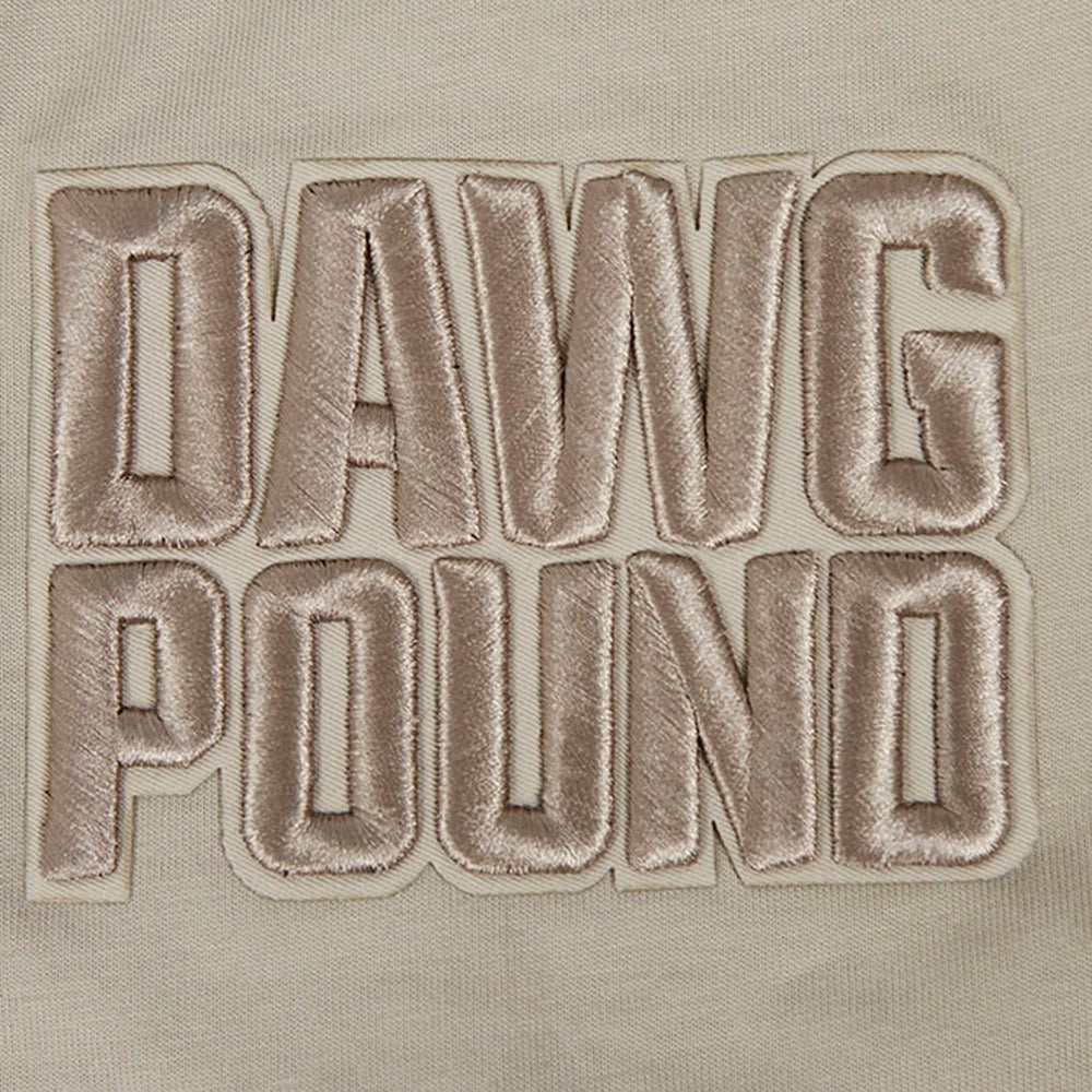 Cleveland Browns Pro Standard Neutrals Capsule Short Sleeve Pullover Hoodie Tan