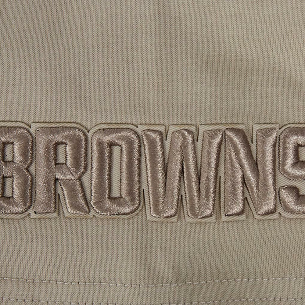 Cleveland Browns Pro Standard Neutrals Capsule Short Sleeve Pullover Hoodie Tan