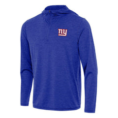 New York Giants Antigua Tidy Quarter-Zip Pullover Hoodie Heather Royal
