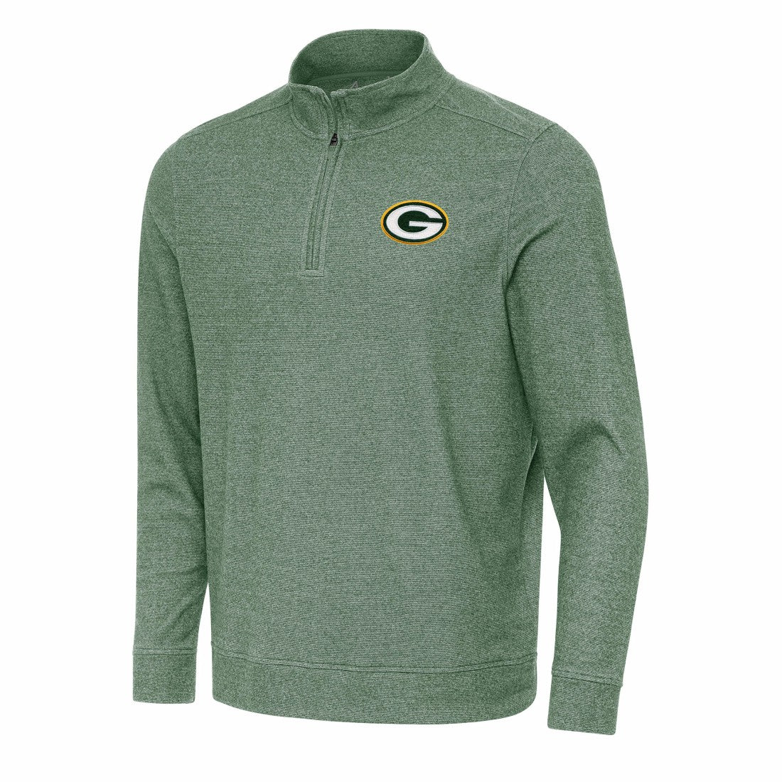 Green Bay Packers Antigua Subtle Quarter-Zip Top Hunter Green