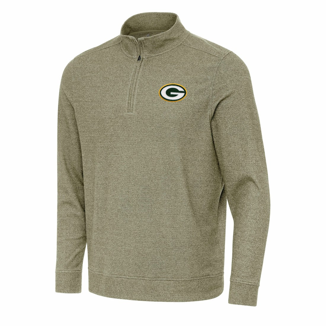 Green Bay Packers Antigua Subtle Quarter-Zip Top Olive