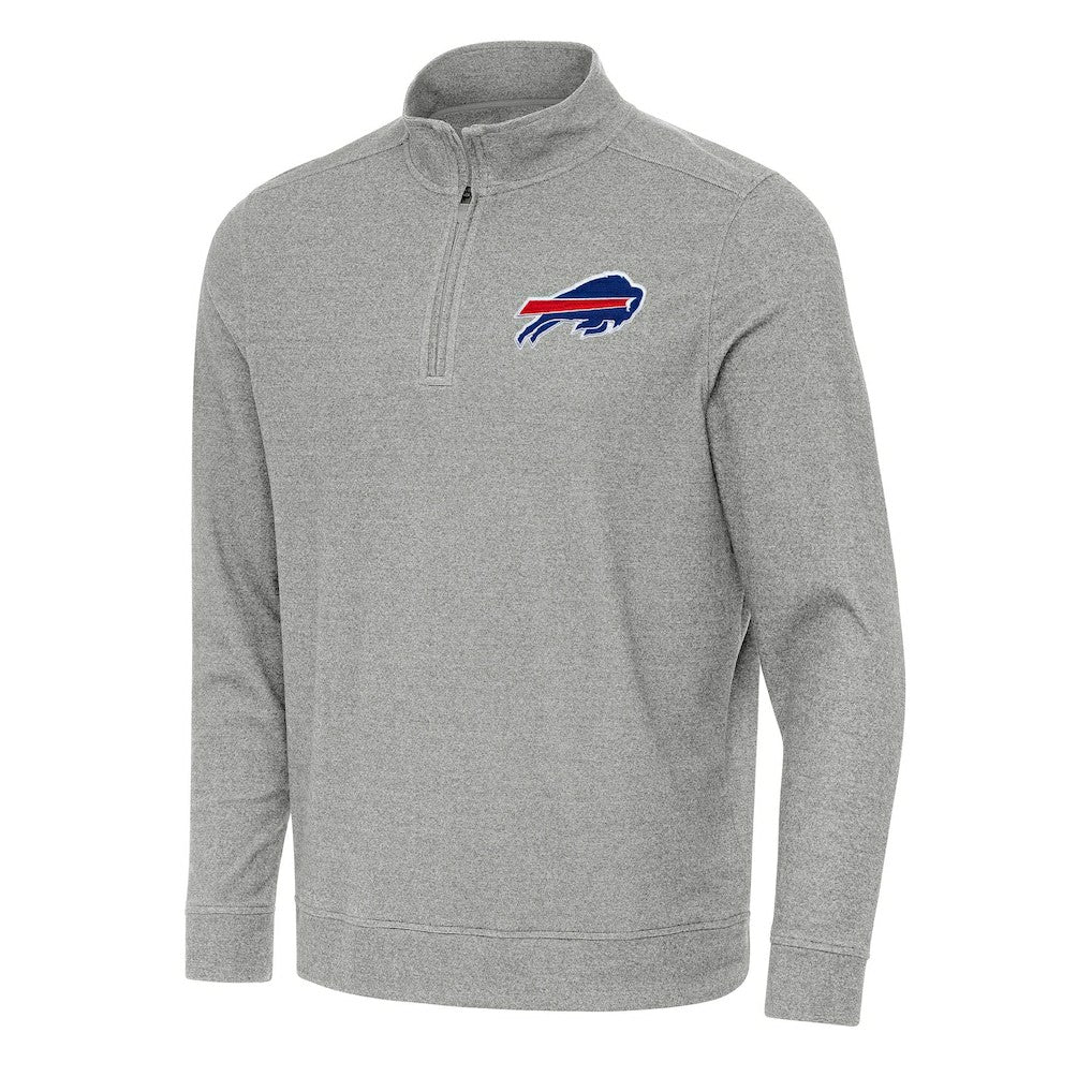 Buffalo Bills Antigua Subtle Quarter-Zip Top Heather Gray