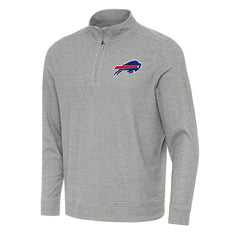 Buffalo Bills Antigua Subtle Quarter-Zip Top Heather Gray