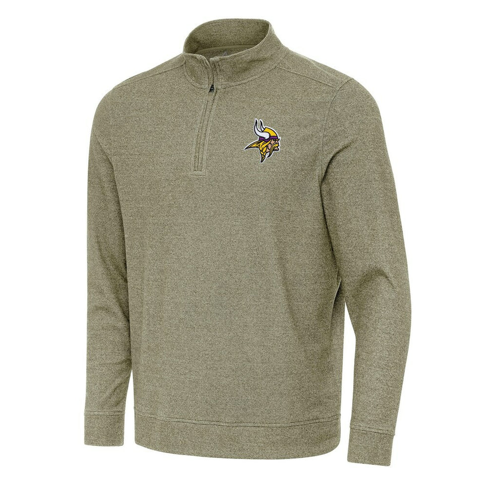 Minnesota Vikings Antigua Subtle Quarter-Zip Top Olive