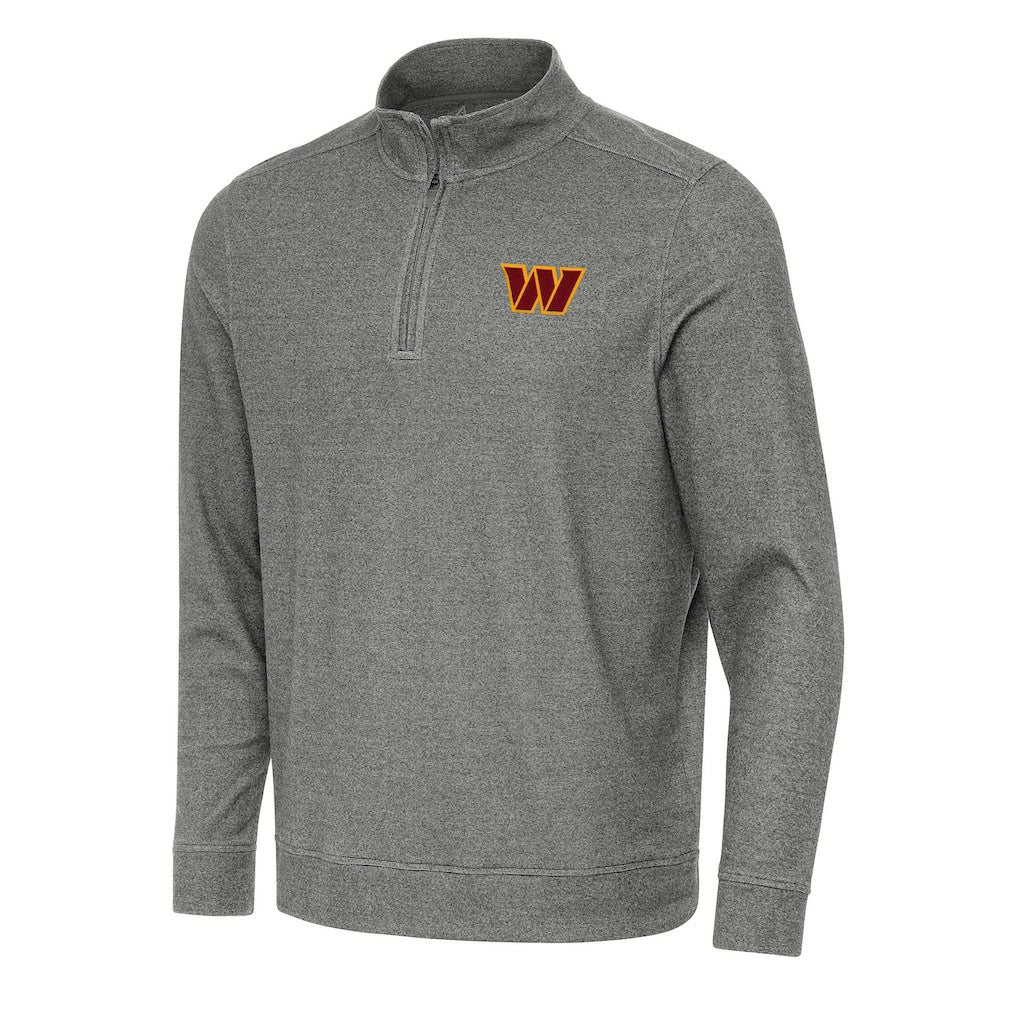 Washington Commanders Antigua Subtle Quarter-Zip Top Heather Black