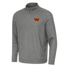 Washington Commanders Antigua Subtle Quarter-Zip Top Heather Black