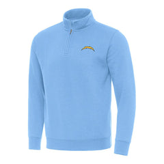 Los Angeles Chargers Antigua Victory Quarter-Zip Pullover Top Powder Blue