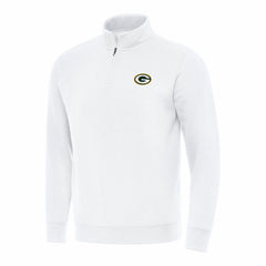 Green Bay Packers Antigua Victory Quarter-Zip Pullover Top White