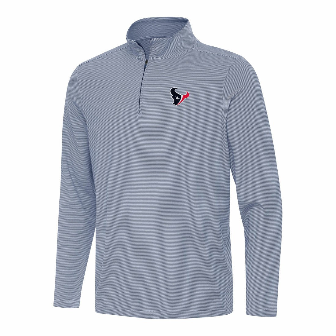 Houston Texans Antigua Twine Quarter-Zip Jacket Navy/White