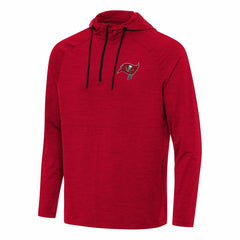 Tampa Bay Buccaneers Antigua Spikes Quarter-Zip Pullover Hoodie Heather Red