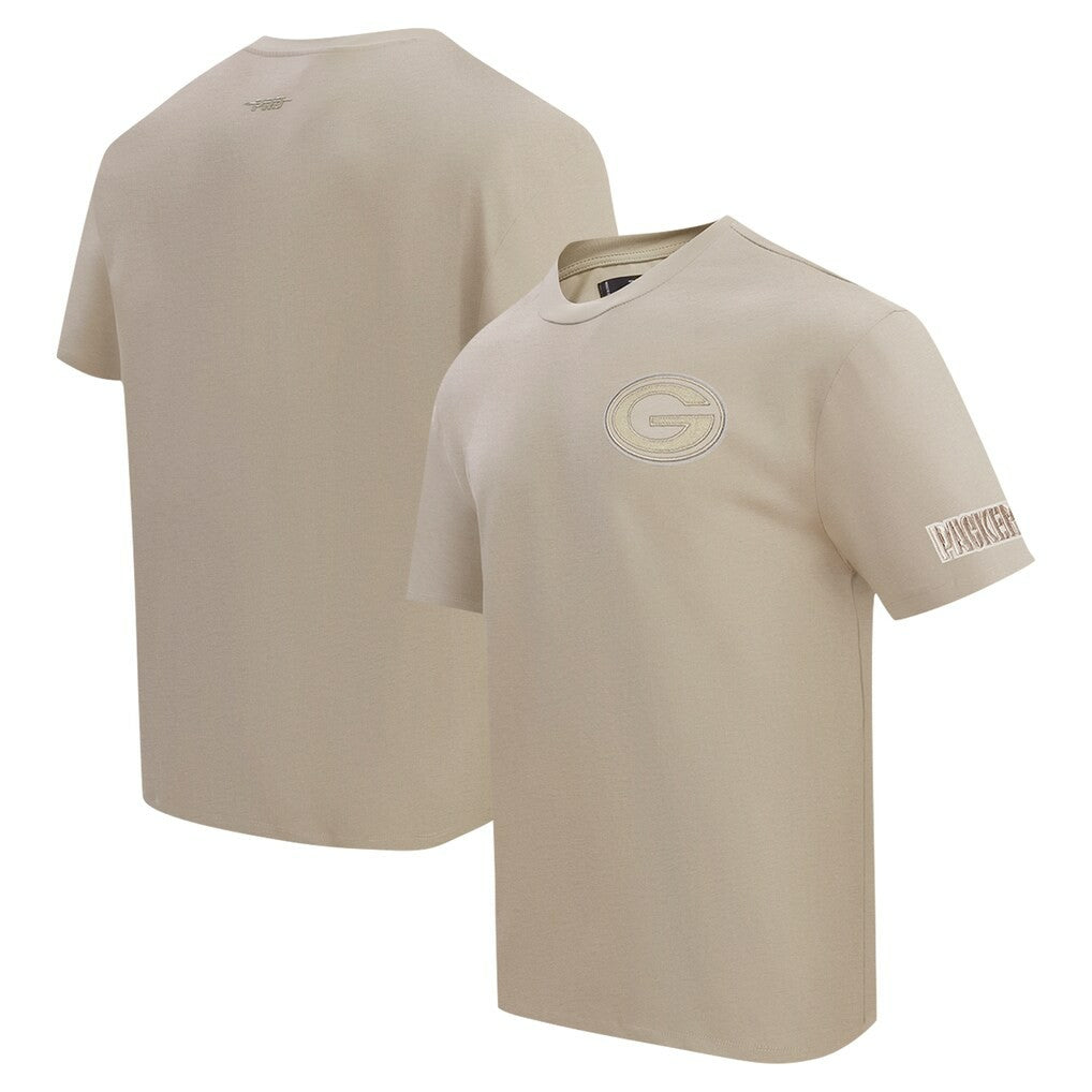 Green Bay Packers Pro Standard Drop Shoulder T-Shirt Tan