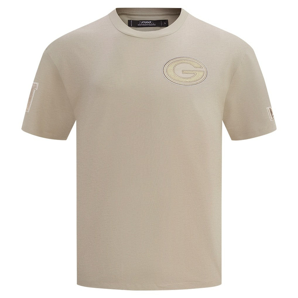 Green Bay Packers Pro Standard Drop Shoulder T-Shirt Tan