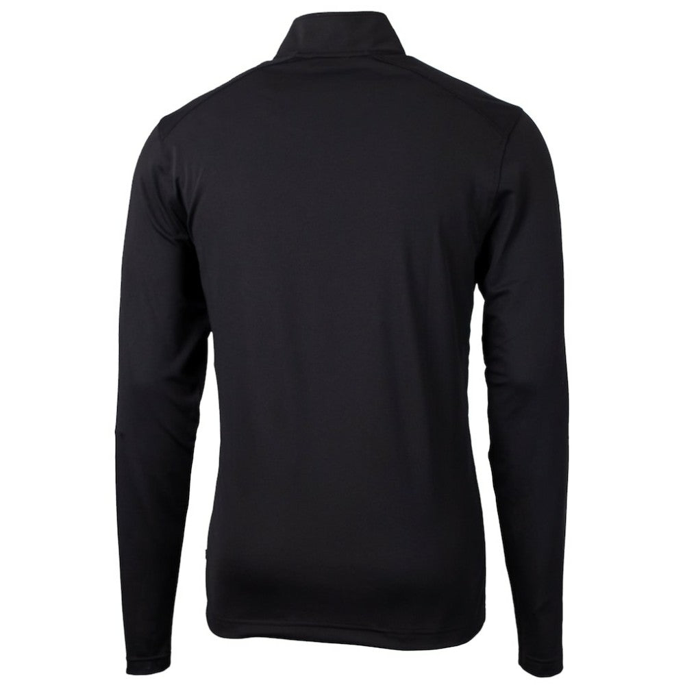 Chicago Cubs Cutter & Buck Virtue Eco Pique Quarter-Zip Jacket - Black Jackets