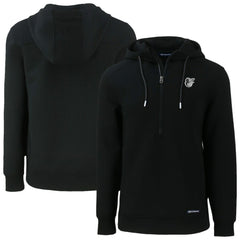Baltimore Orioles Cutter & Buck Roam Eco Recycled Half-Zip Pullover Hoodie - Black Hoodies
