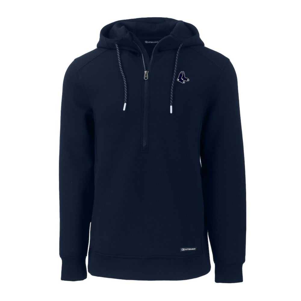 Boston Red Sox Cutter & Buck Roam Eco Recycled Half-Zip Pullover Hoodie - Navy Hoodies