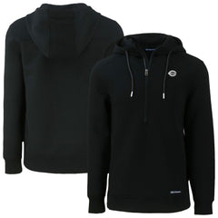 Cincinnati Reds Cutter & Buck Roam Eco Recycled Half-Zip Pullover Hoodie - Black Hoodies
