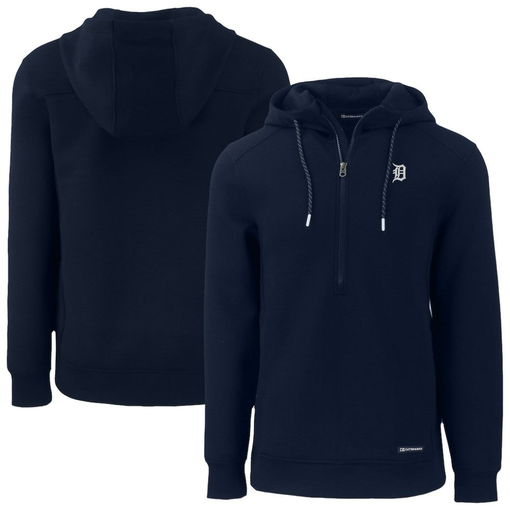 Detroit Tigers Cutter & Buck Roam Eco Recycled Half-Zip Pullover Hoodie - Navy Hoodies