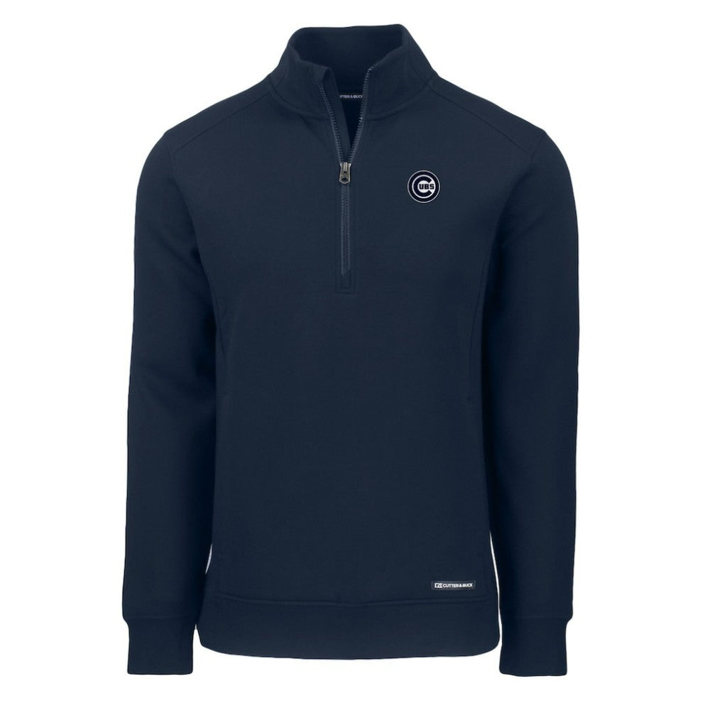 Chicago Cubs Cutter & Buck Roam Eco Quarter-Zip Jacket - Navy Jackets
