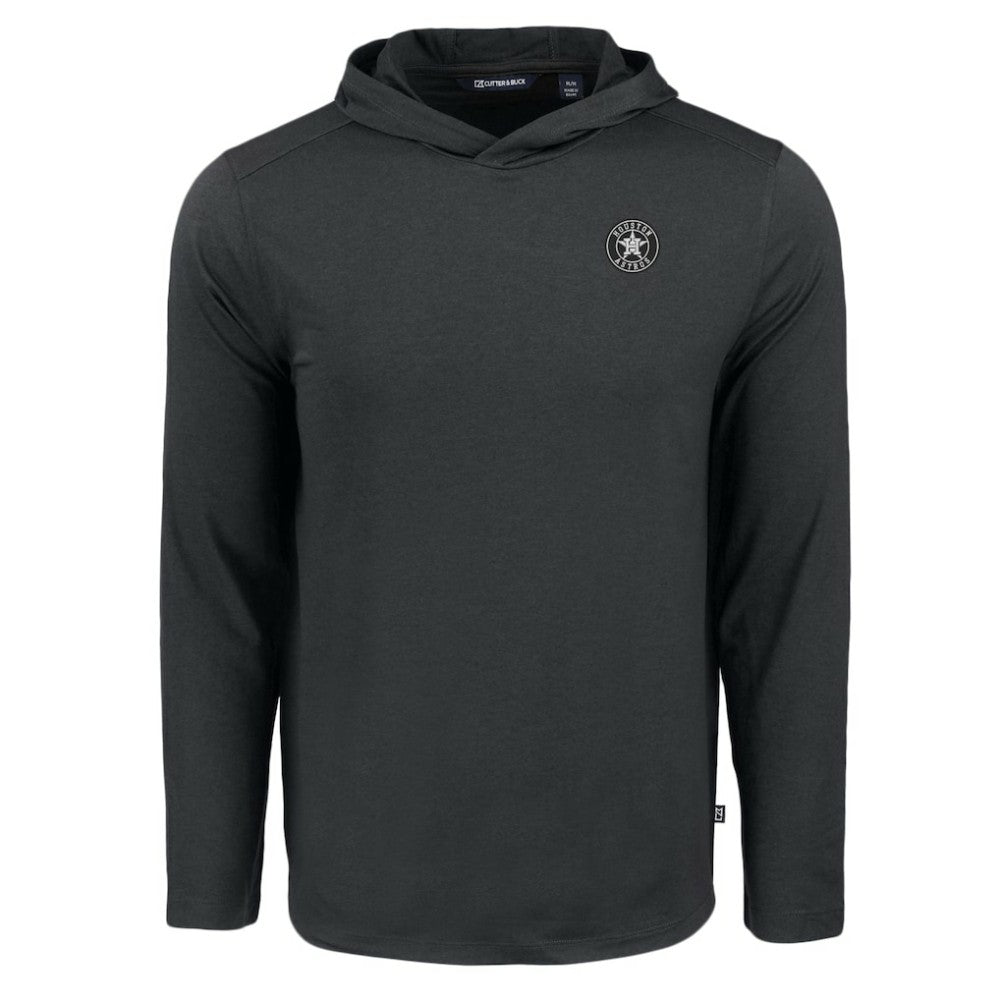 Houston Astros Cutter & Buck Coastline Epic Comfort Eco Recycled Long Sleeve Hoodie T-Shirt - Black Hoodies