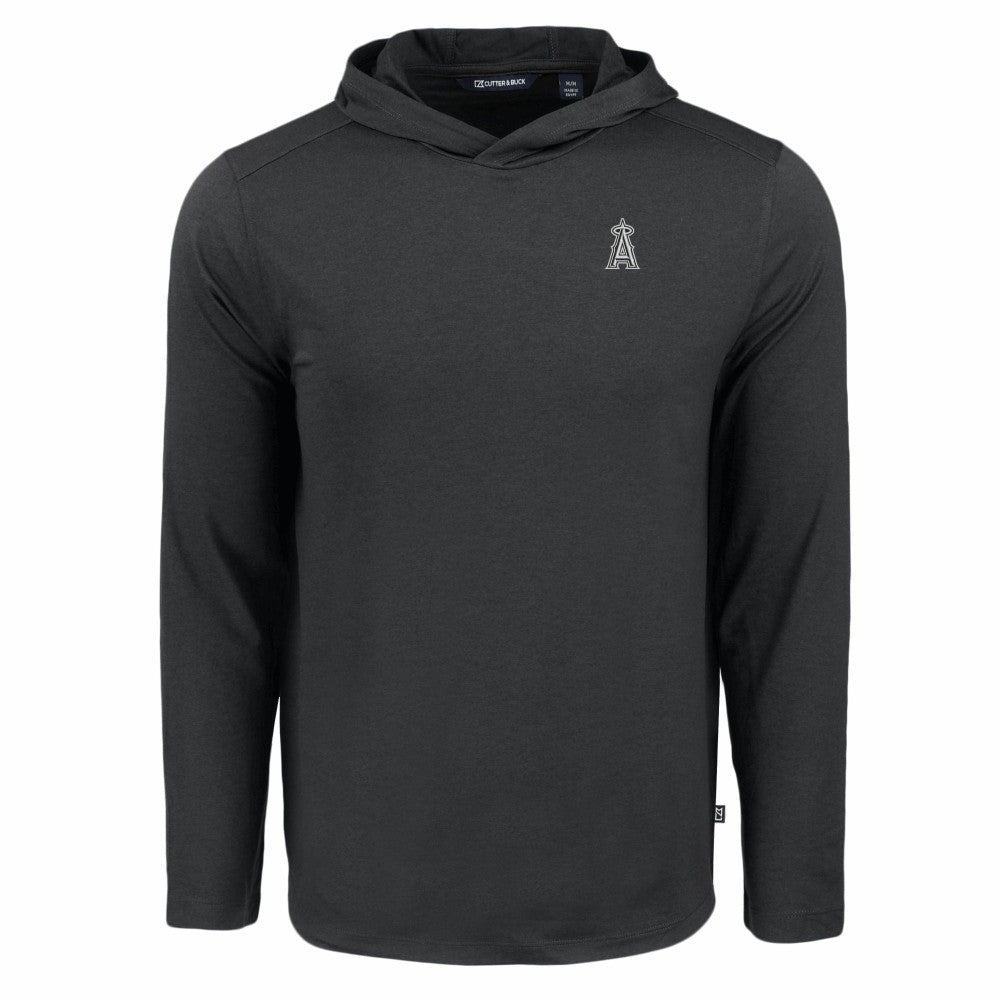 Los Angeles Angels Cutter & Buck Coastline Epic Comfort Eco Recycled Long Sleeve Hoodie T-Shirt - Black Hoodies
